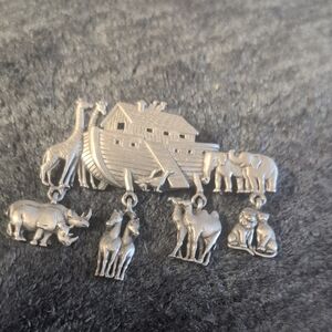 J.J. Jonette Pewter Brooch